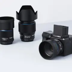 Profesjonalny aparat Phase One XF z dwoma obiektywami Schneider Kreuznach.