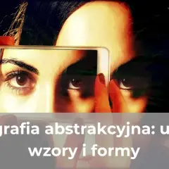 Oczy kobiety odbijają się w ekranie telefonu, tworząc fascynującą **fotografię abstrakcyjną** z ukrytymi wzorami.