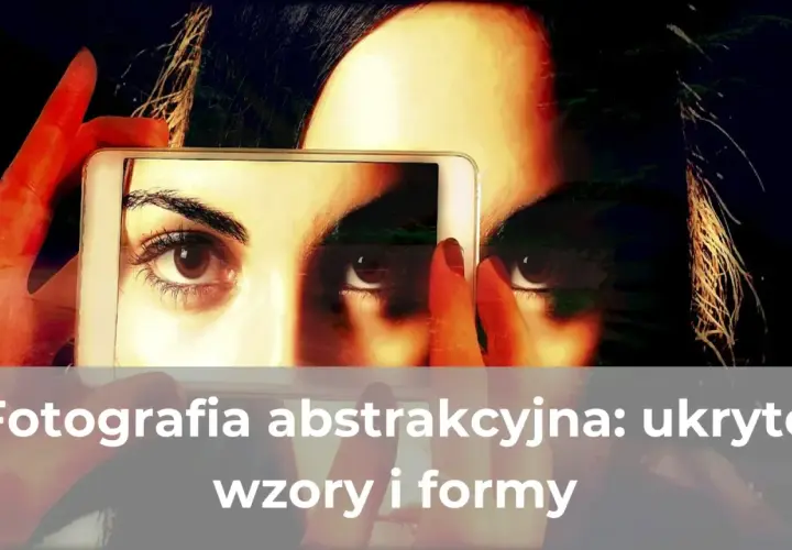 Oczy kobiety odbijają się w ekranie telefonu, tworząc fascynującą **fotografię abstrakcyjną** z ukrytymi wzorami.