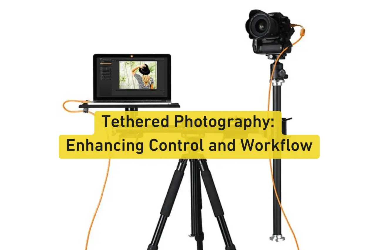 Tethering co to? Aparat podłączony kablem do laptopa, ułatwiający kontrolę i pracę fotografa.