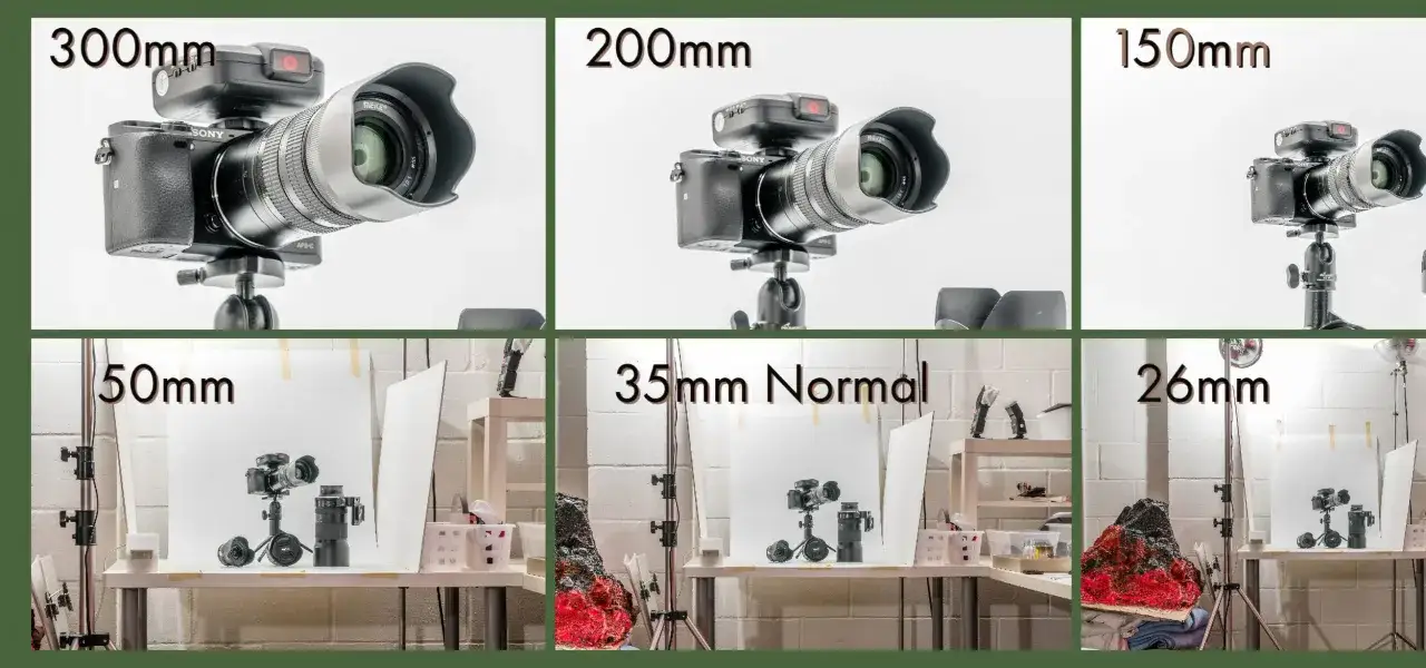 Por&oacute;wnanie r&oacute;żnych ogniskowych: od szerokokątnego 26mm do teleobiektywu 300mm. Każdy rodzaj obiektywu fotograficznego daje inne ujęcie.